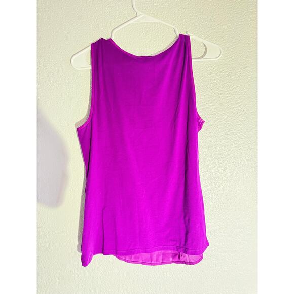 Ann Taylor Plum Pleated Front Sleeveless Blouse – Size S - Picture 2 of 5